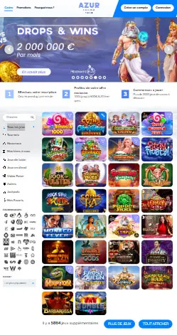 appen og grensesnittet til HUGO CASINO