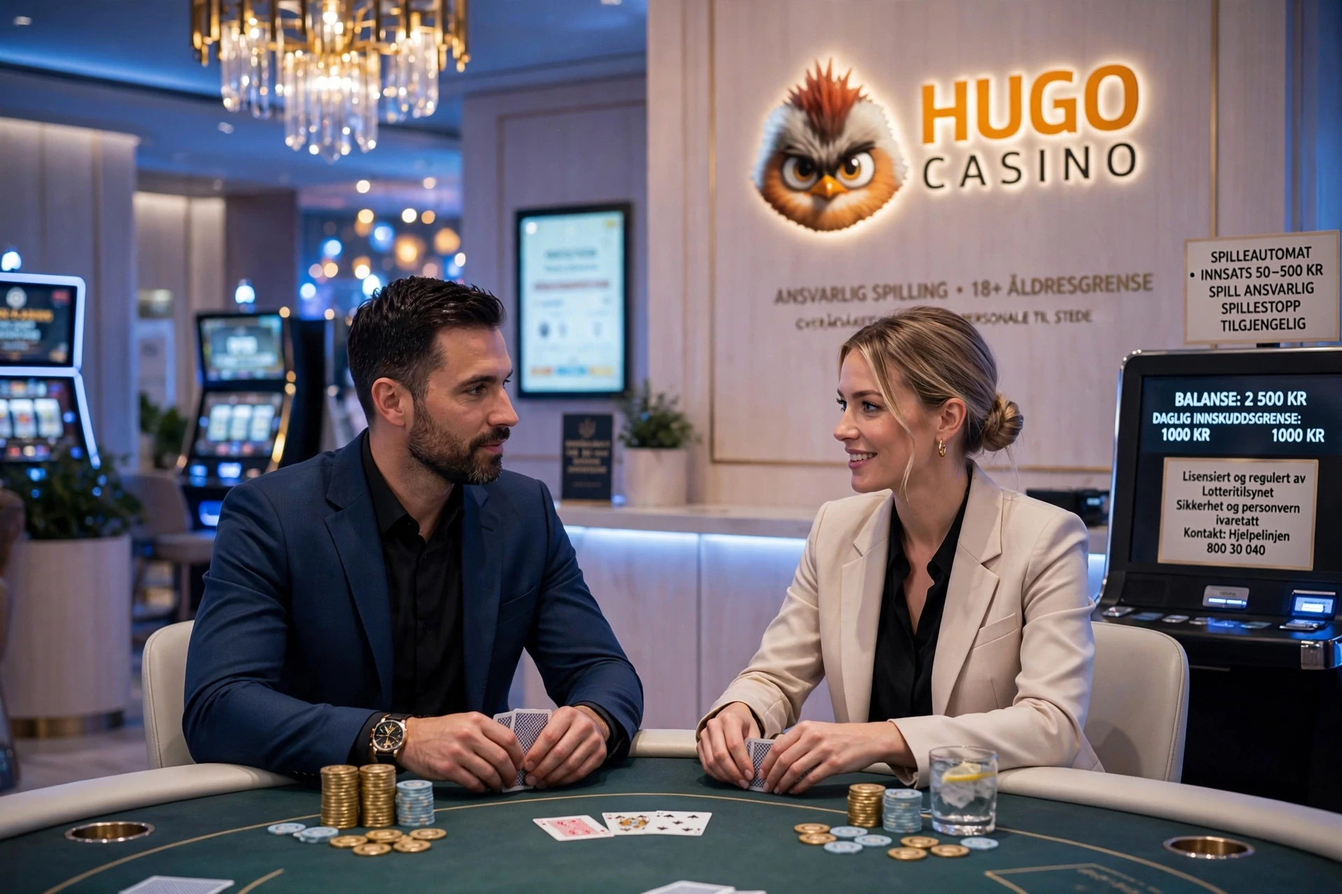 Deux joueurs de poker dans un AZUR CASINO